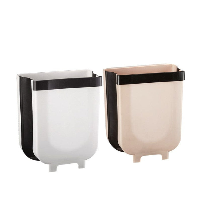 Multifunctional folding trash can Wall-mounted car suspension cabinet retractable trash can Kitchen folding trash can