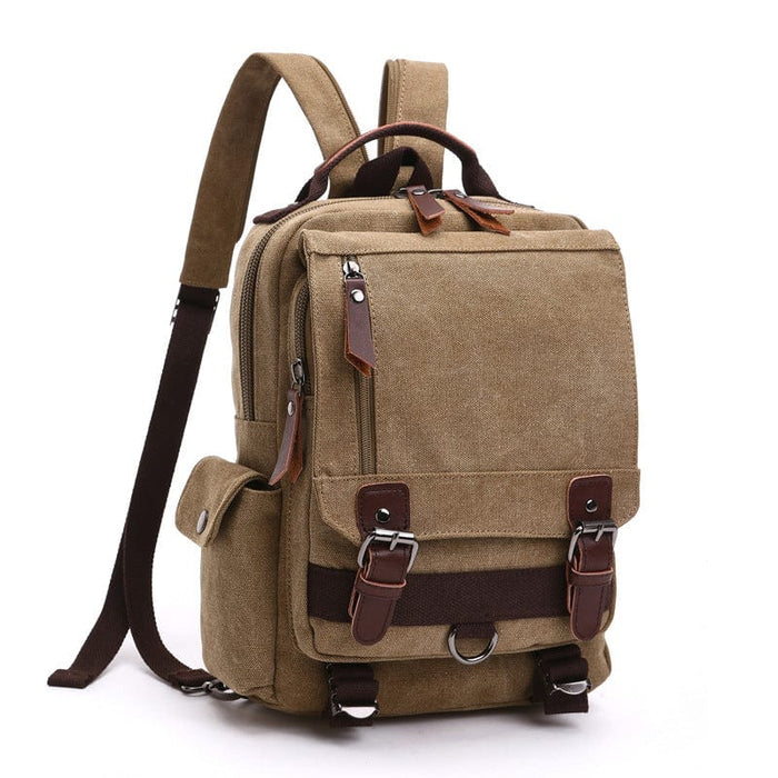 Cross-border new backpack fashion canvas outdoor travel crossbody chest bag OL unisex single shoulder backpack