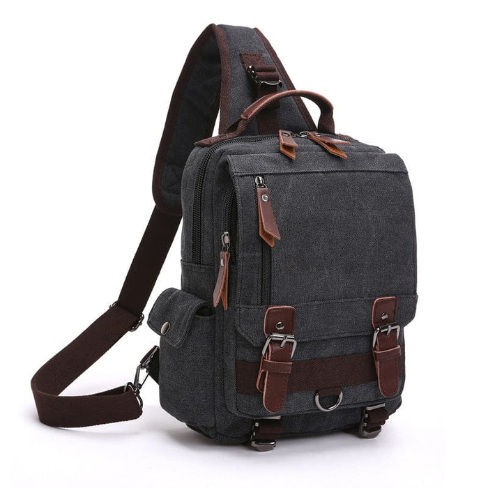 Cross-border new backpack fashion canvas outdoor travel crossbody chest bag OL unisex single shoulder backpack