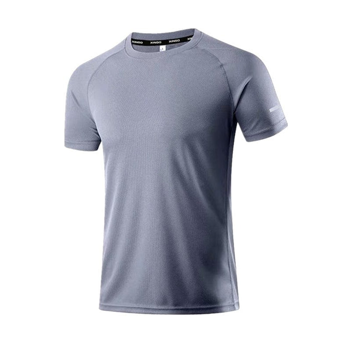Men's Workout Shirts Lightweight Quick Dry T-Shirts Fishing Hiking Solid Color Mesh Breathable Loose Plus Size Melman Shirt