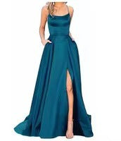 Amazon European and American cross-border bridesmaid dress long dress slimming strapless bestie Amazon bridesmaid group evening dress