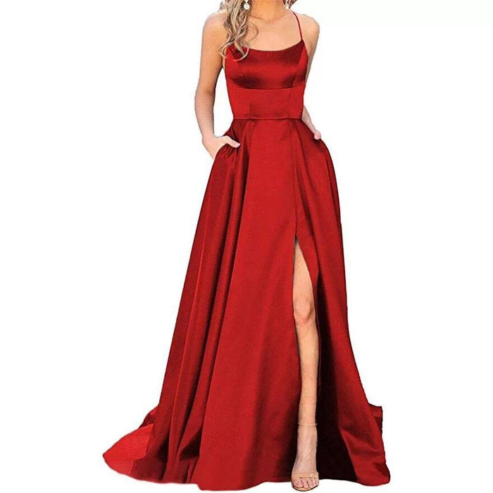 Amazon European and American cross-border bridesmaid dress long dress slimming strapless bestie Amazon bridesmaid group evening dress
