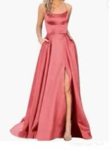Amazon European and American cross-border bridesmaid dress long dress slimming strapless bestie Amazon bridesmaid group evening dress