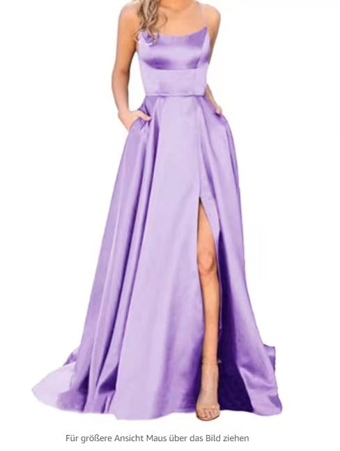Amazon European and American cross-border bridesmaid dress long dress slimming strapless bestie Amazon bridesmaid group evening dress