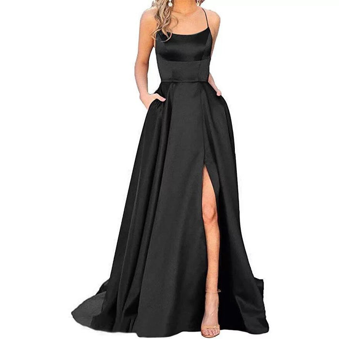 Amazon European and American cross-border bridesmaid dress long dress slimming strapless bestie Amazon bridesmaid group evening dress