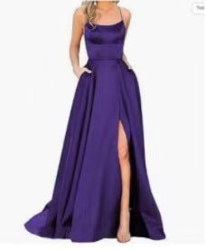 Amazon European and American cross-border bridesmaid dress long dress slimming strapless bestie Amazon bridesmaid group evening dress