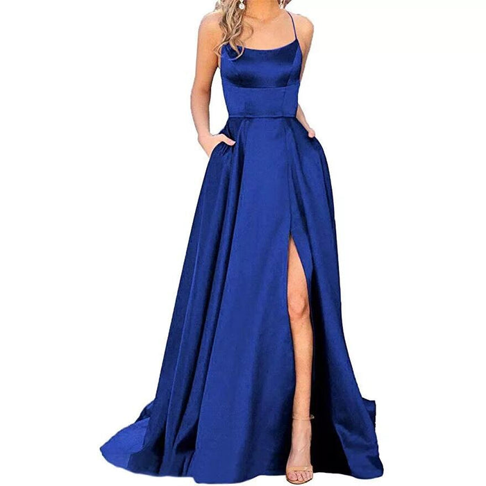 Amazon European and American cross-border bridesmaid dress long dress slimming strapless bestie Amazon bridesmaid group evening dress