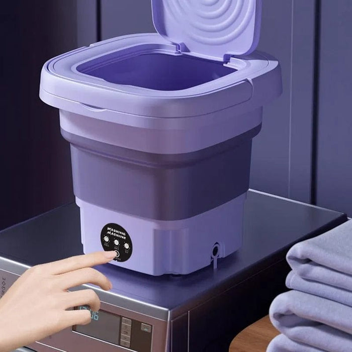 8L Portable Washing Mini Foldable Sock Underwear Panties Retractable Household Washing Machine With Spinning Dry washing machine