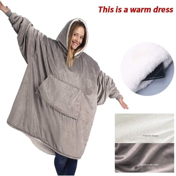 TV Fleece Blanket With Sleeves