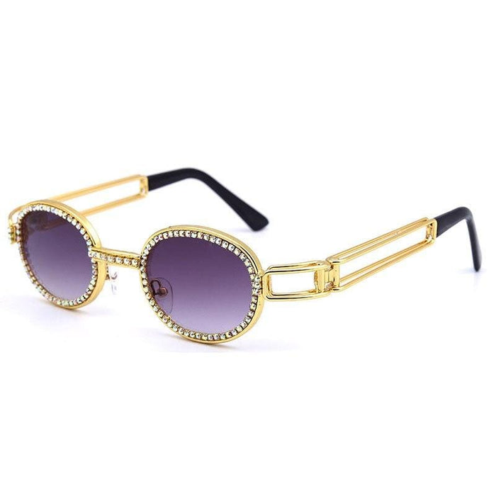 Diamond Sunglasses Women Steampunk Multicolor Rhinestone Shades UV400 Oculos
