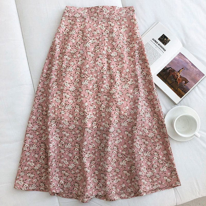 Gagarich Woman Skirt 2022 Summer New Korean Ins Fashion Temperament Gentle Vintage Floral Slim Versatile High Waist Female Skirt