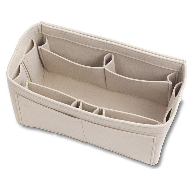Make up Organizer Insert Bag For Handbag, Felt Bag with zipper, Travel Inner Purse, Fit Cosmetic Bags Fit Various Brand Handbags