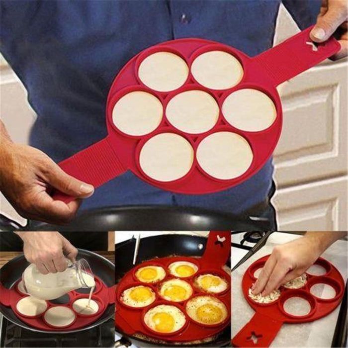 Silicone Non Stick Fantastic Egg Pancake Maker Ring Kitchen Baking Omelet Moulds Flip cooker Egg Ring Mold