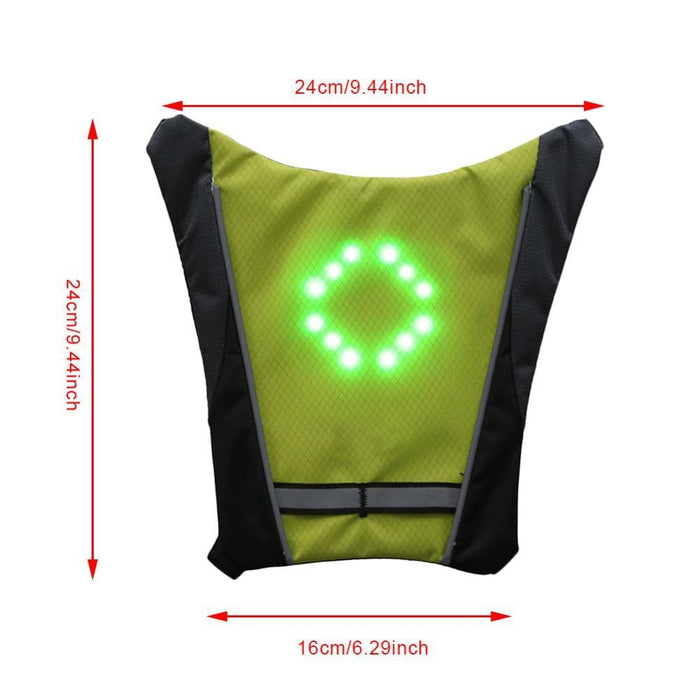 New 2020 LED Wireless cycling vest 20L MTB bike bag Safety LED Turn Signal Light Vest Bicycle Reflective Warning Vests with remo