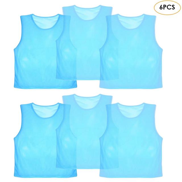 6/12 PCS Adults Children Soccer Training Vest Football Shirts Jerseys Scrimmage Practice Sports Vest Breathable Team Training