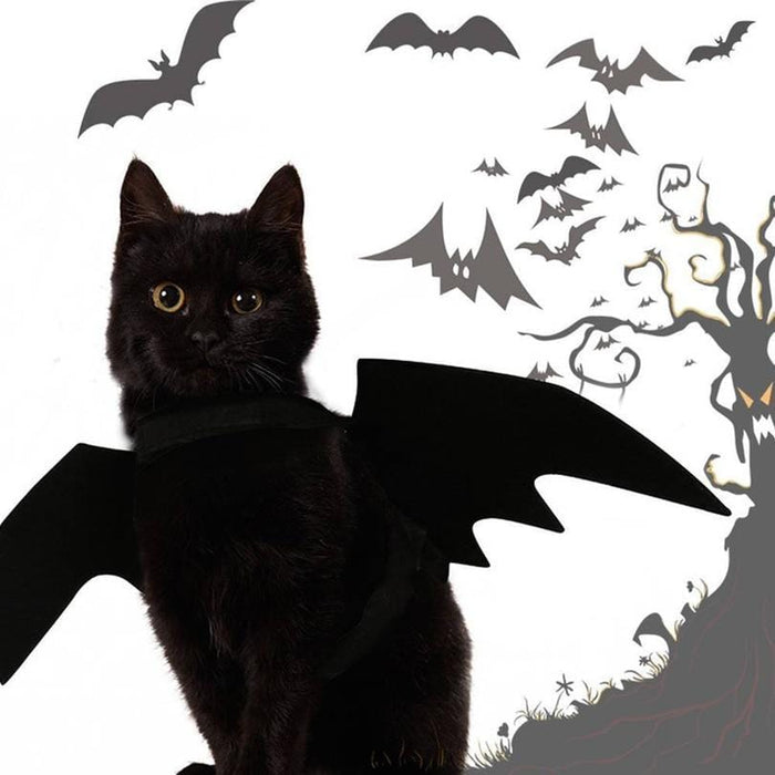 Halloween Cat Costume Small Pet Cat Bat Wings