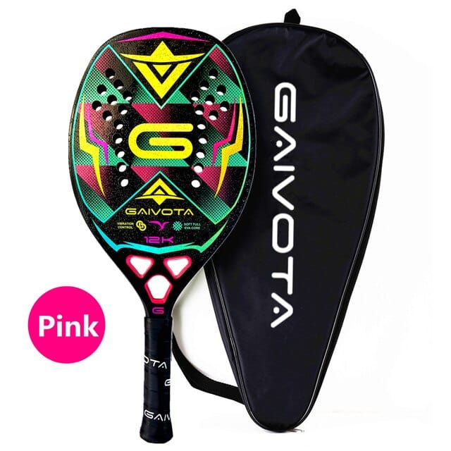 GAIVOTA  12K Carbon Fiber beach racket limited edition high-end racket with laser film 3D true color holographic technology-1pcs