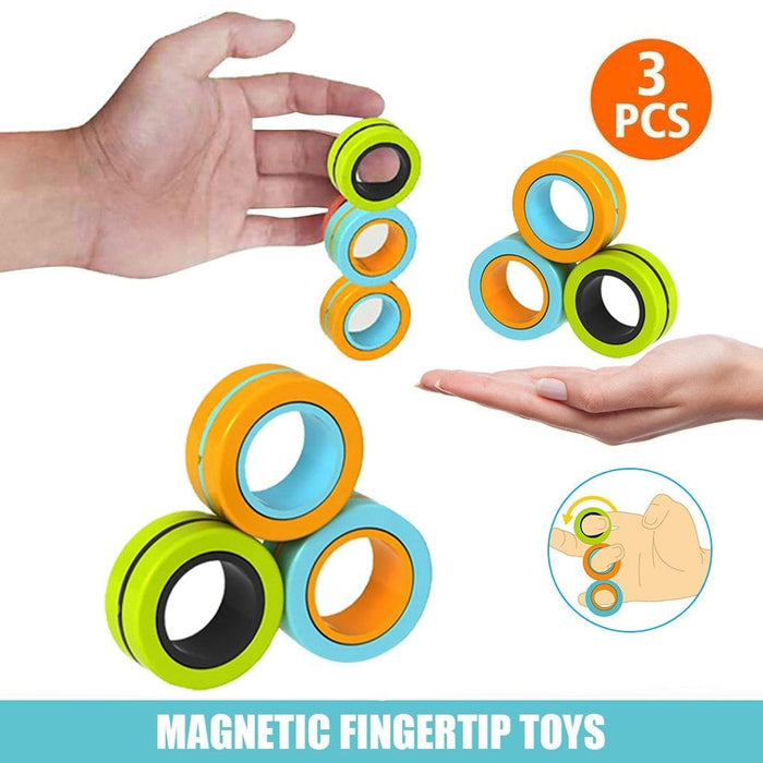 New Anti-Stress Magnetic Rings Magnetic Bracelet Ring Unzip Toy Magic Ring Props Tools Decompression toys Magnetic Bracelet Ring