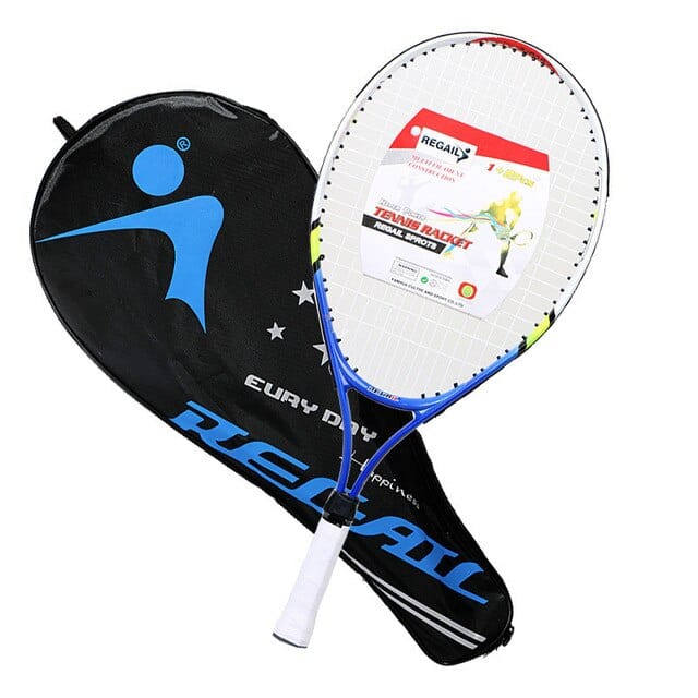 Children&#39;s Tennis Racquet Aluminum Alloy Tennis Bat Youth Small Tennis Racket Training for Beginners 58.5x26CM
