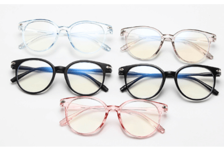 YOOSKE 2019 Women Glasses Frame Men Anti Blue Light Eyeglasses Frame Vintage Round Clear Lens