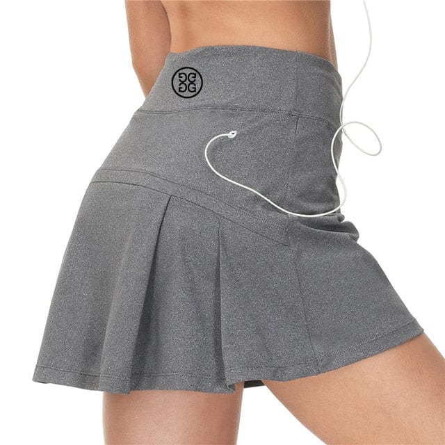 Women Sports Tennis Skirts Golf Skirt Fitness Shorts Short Quick Dry Sport Skort Pocket Yoga Shorts High Waist Athletic Running
