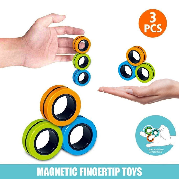 New Anti-Stress Magnetic Rings Magnetic Bracelet Ring Unzip Toy Magic Ring Props Tools Decompression toys Magnetic Bracelet Ring