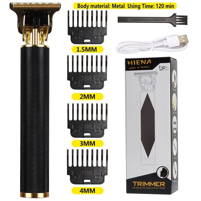 2022 Vintage t9 Hair trimmer machine Cordless Hair cutter finishing machine Beard Clipper hair for men Electric shaver USB Sale