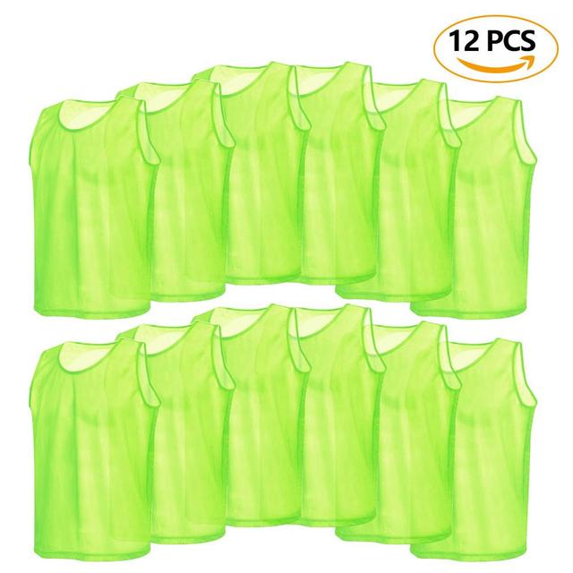 6/12 PCS Adults Children Soccer Training Vest Football Shirts Jerseys Scrimmage Practice Sports Vest Breathable Team Training