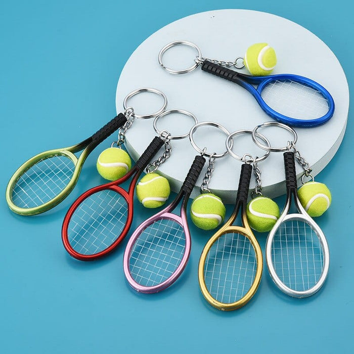 Creative Sporting Goods Mini Tennis Keychain Bag Pendant Car Keychain Small Jewelry Factory Wholesale Key Chain Accessories Cute