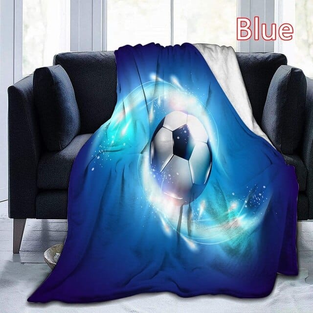Football Theme Blanktets Kids Adults Soccer Player Throw Blankets Gift Blankets for Boys Teens Young Man Adult