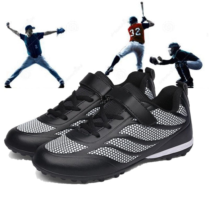 Boys Girls Breathable Baseball Shoes Men Women Spikes Sneaker Non-Slip Outdoor Sport Shoes Baseball Training Shoes Size 30-42