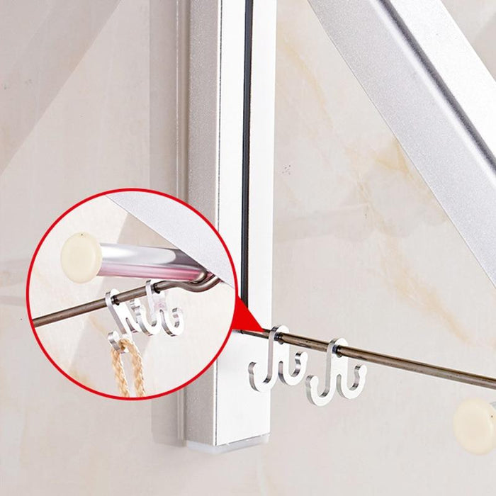 Clothes Hanger Space Invisible Aluminum Hanger Folding Portable Drying Rack Retractable Space Aluminum Towel Drying Anti-rust