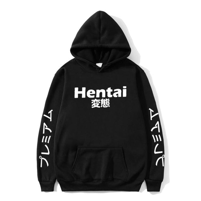 New Winter Anime Senpai  Design Print Fleece Men's Hoodies Sweatshirts Men Women Streetwear Funny Black Hoody Man Winter Clothes