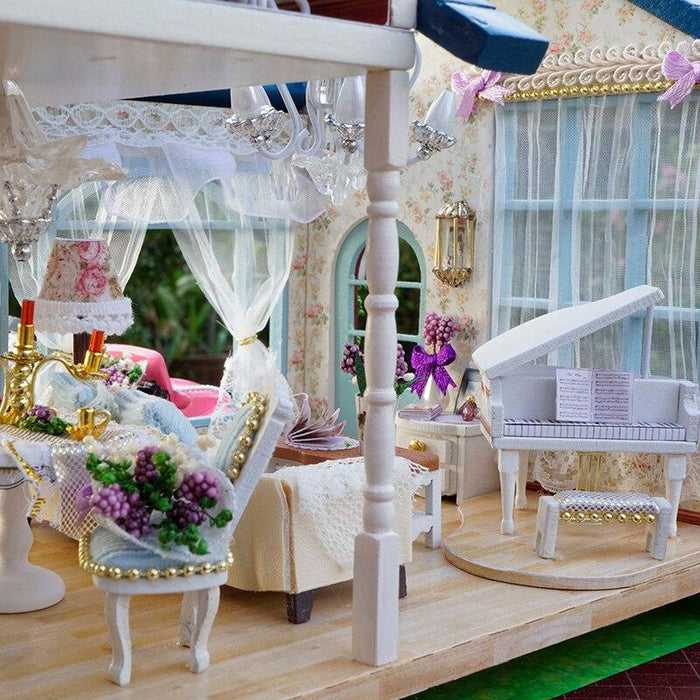 DIY Doll House Wodden Miniature with Furniture Kit Wooden Dollhouse Miniaturas Toys for Children Christmas Gift New A32