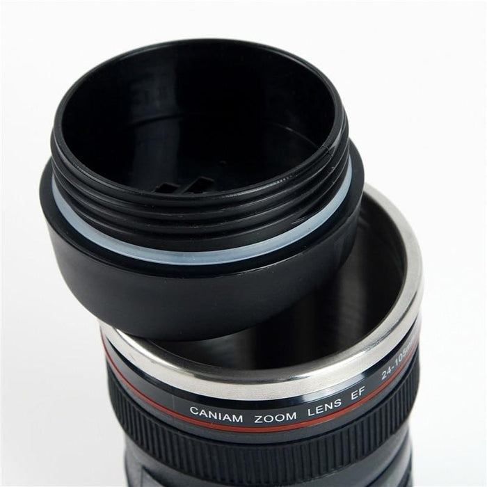 400ML Creative Camera Lens Shape Cup Coffee Tea Travel Mug