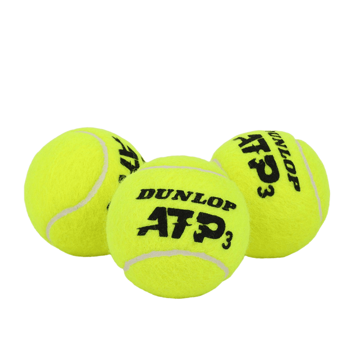 DUNLOP ATP Tennis Ball ATP Tour Tube Professional Competition Training Pressure Tennis Balls with 2Pcs Overgrips