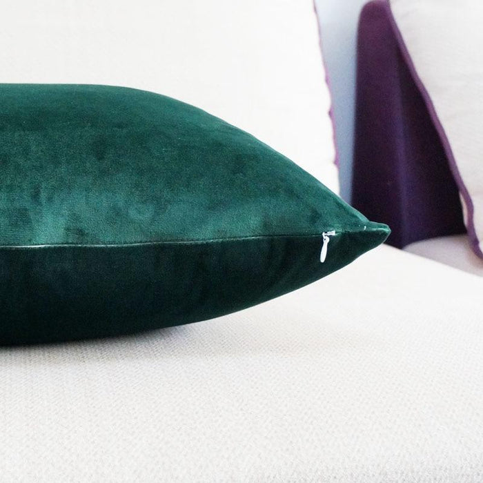High Quality Soft Emerald Green Velvet Pillow Case Cushion Cover Dark Green Pillow Cover No Balling-up Without Stuffing