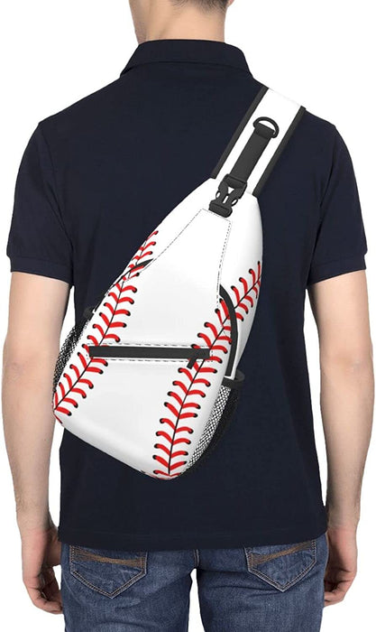 Baseball Sling Bag Chest Bag Sport Baseball Crossbody Bags For Mens Womens