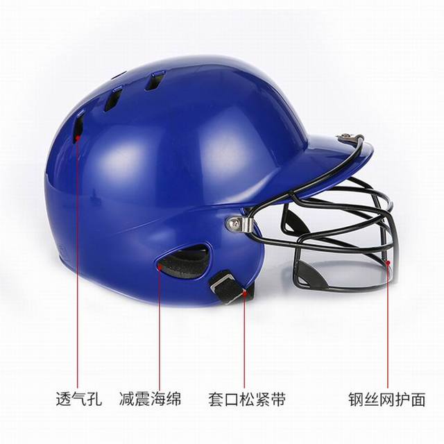 Baseball Helmet Cushion inside Light Breathable Adjustable for Kids Adults High Density ABS PC Mixture Head Face Eyes Protecting