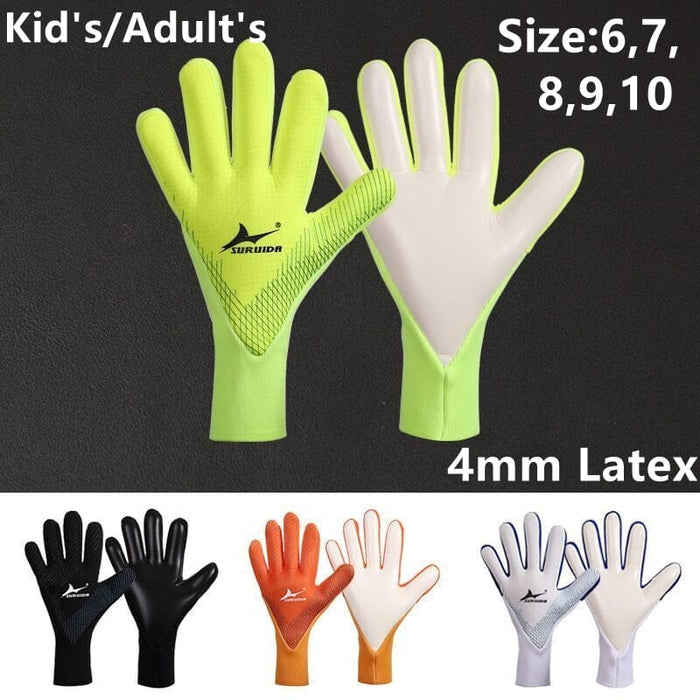 Football Gloves Adults Soccer Goalkeeper Thickened Latex Protection Non-Slip Goalie Training Match Goalkeeper Football Gloves