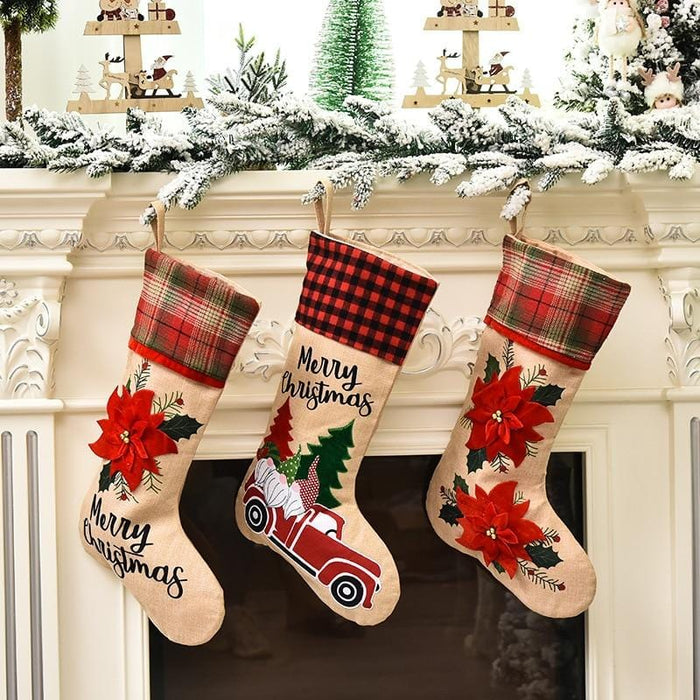 Christmas Socks Christmas Decoration for Home New Year Gift Bags Christmas Tree Decoration Merry Christmas Decor Navidad Kerst