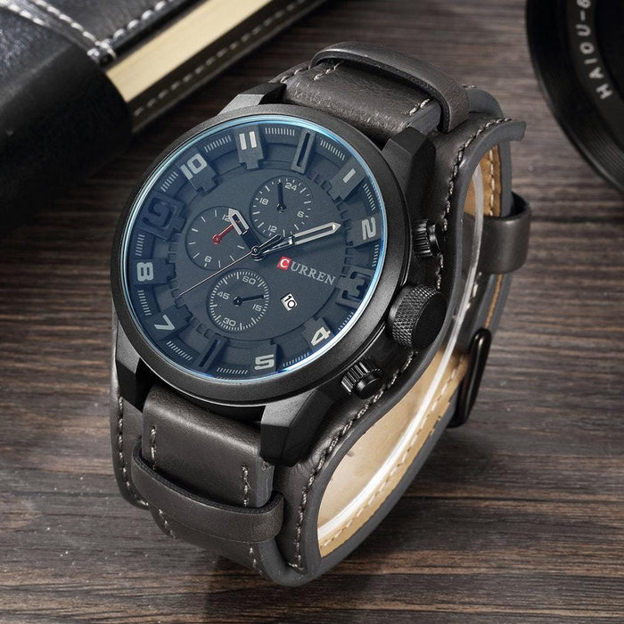 Male Leather Wristwatch