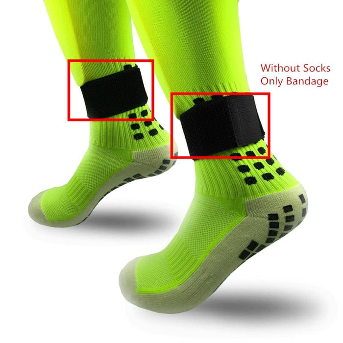 1 Pair Soccer Shin Guard Stay Fixed Bandage Tape Shin Pads Prevent Drop Off Adjustable Elastic Sports Bandage