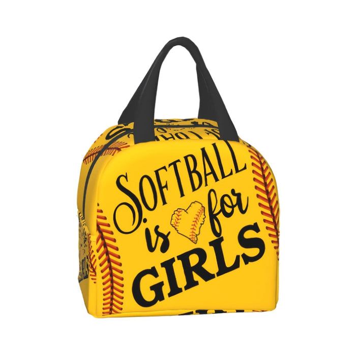 Softball Lunch Bag Insulated Lunch Box Soft Cooler Cooling Tote for Kids Adult Men Women