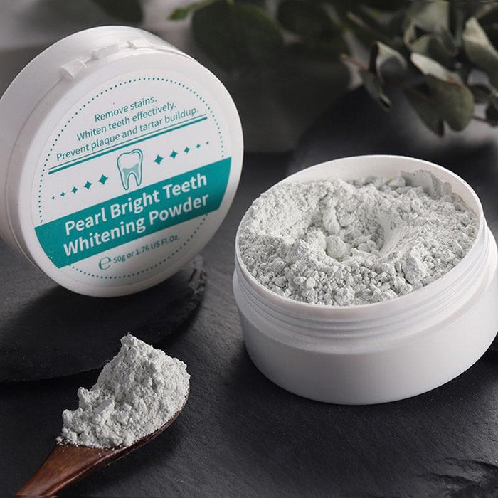 50g Natural Pearl Whitening Tooth Powder White Mint Remove Tooth Stains Oral Hygiene Anti-Bacterial Freshen Breath
