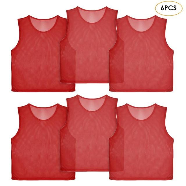 6/12 PCS Adults Children Soccer Training Vest Football Shirts Jerseys Scrimmage Practice Sports Vest Breathable Team Training