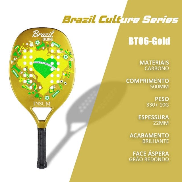 INSUM 100% Carbon Fiber Racket Beach Tennis Racquet Tenis Padle