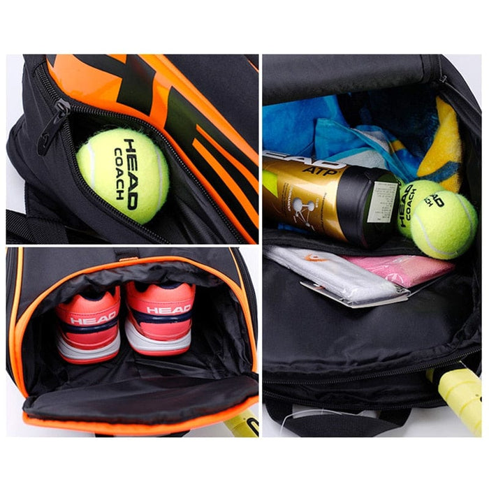 HEAD Tennis Backpack Outdoor Sport Bag Tennis Racket Bag Raqueta Tenis Backpack Original Tennis Backpack With Shoe Bag