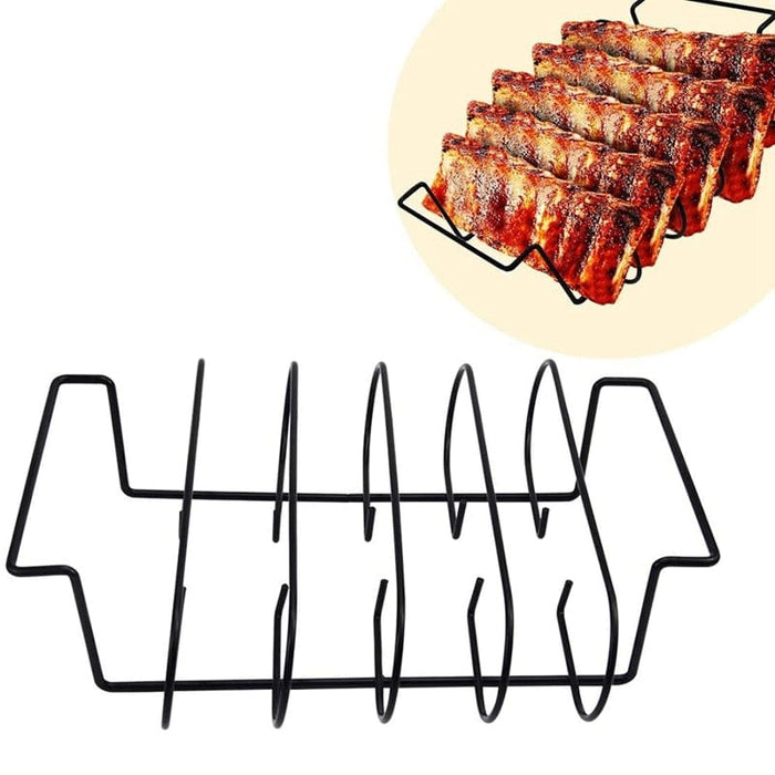 Non Stick Standing Rib Rack for Grilling & Barbecue