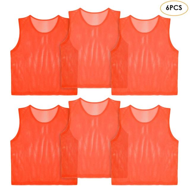 6/12 PCS Adults Children Soccer Training Vest Football Shirts Jerseys Scrimmage Practice Sports Vest Breathable Team Training
